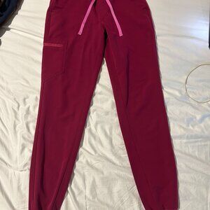 Figs Dark Magenta Zamora Tall Jogger Scrub Pants